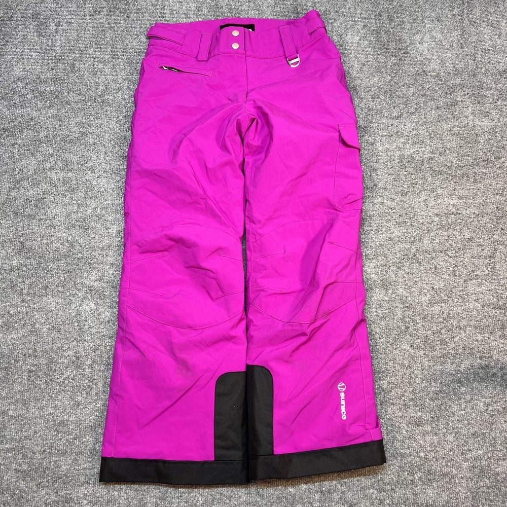 Sunice Snow Pants Girls Size 12 Pink Climaloft Insulated Ski Snowboard Warm